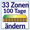 Taschenfederkern-Matratze 80 x 200 cm mit 33 Zonen